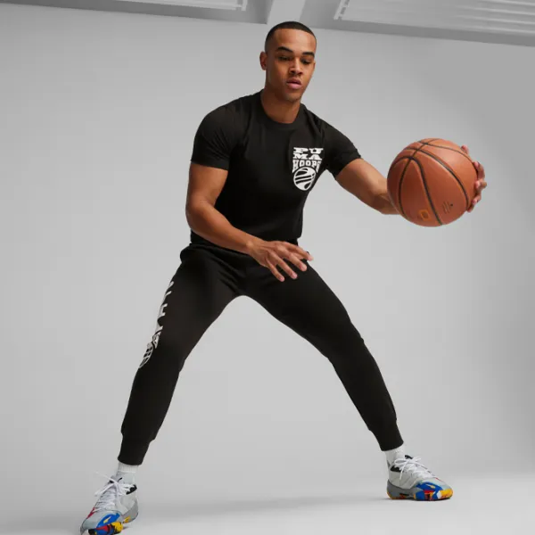 Футболка для мужчин Puma The Hooper Tee 2 100% хлопок/ Black photo 5