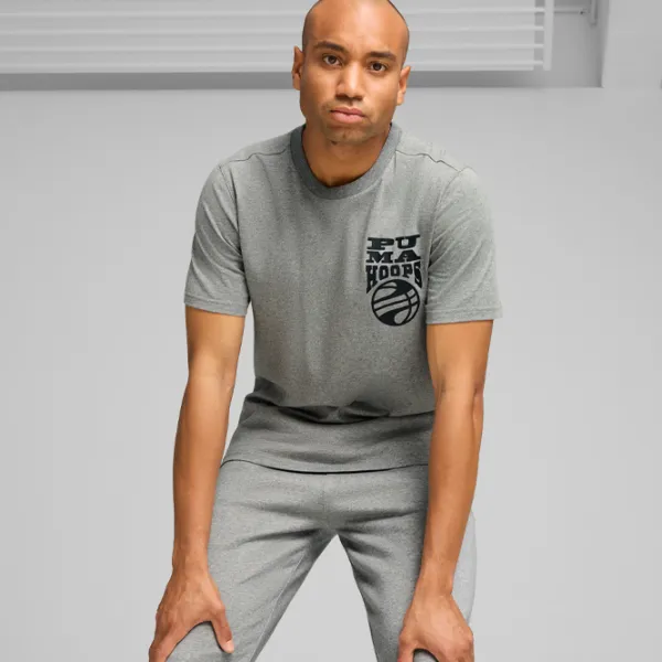 Футболка для мужчин Puma The Hooper Tee 2 100% хлопок/ Серый photo 2