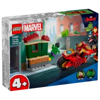 Конструктор LEGO Iron Man with Bike and The Hulk Персонаж из фильма/ Разноцветный