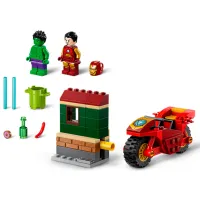 Constructor LEGO Iron Man with Bike and The Hulk Personaj de film/ Multicolor photo 2