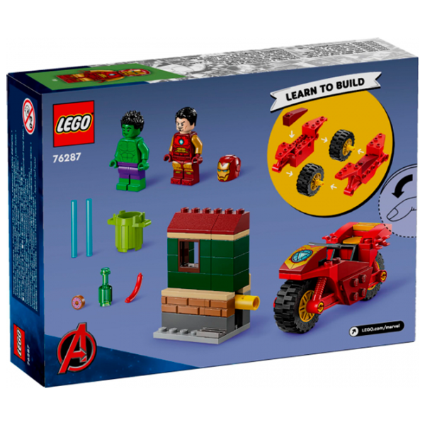 Конструктор LEGO Iron Man with Bike and The Hulk Персонаж из фильма/ Разноцветный photo 10