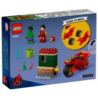Constructor LEGO Iron Man with Bike and The Hulk Personaj de film/ Multicolor photo 10