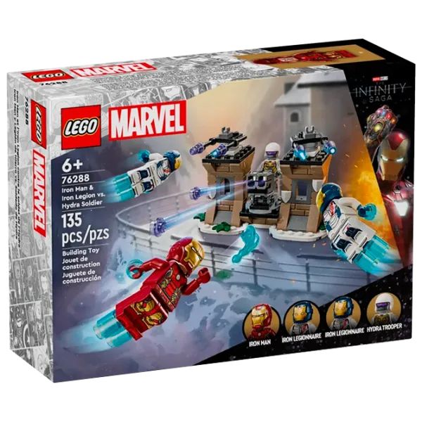 Constructor LEGO Iron Man & Iron Legion vs. Hydra Soldier Personaj de film/ Multicolor photo 1