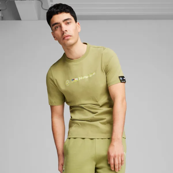 Tricou pentru bărbați Puma BMW MMS LOGO TEE+ 100% bumbac/ Light green photo 3