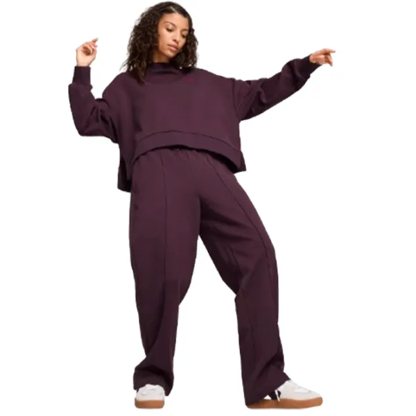 Pantaloni sportivi pentru femei Puma Classics Pintuck Sweatpants Dk L/ Midnight Plum photo 5