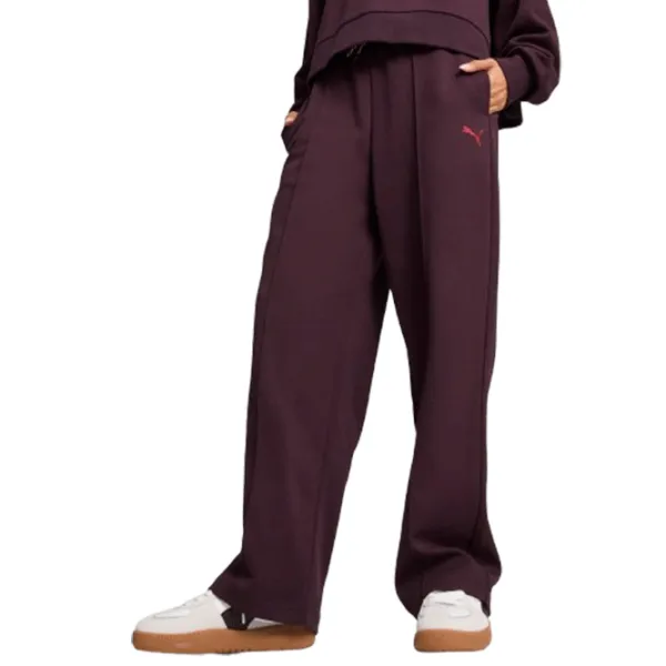 Pantaloni sportivi pentru femei Puma Classics Pintuck Sweatpants Dk M/ Midnight Plum photo 3