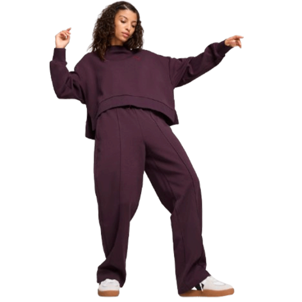 Pantaloni sportivi pentru femei Puma Classics Pintuck Sweatpants Dk M/ Midnight Plum photo 5