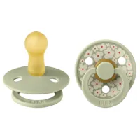 Suzetă cu tetina rotundă Bibs Studio Colour 12017104 Unisex/ 6 luni - 18 luni/ Latex/ Green