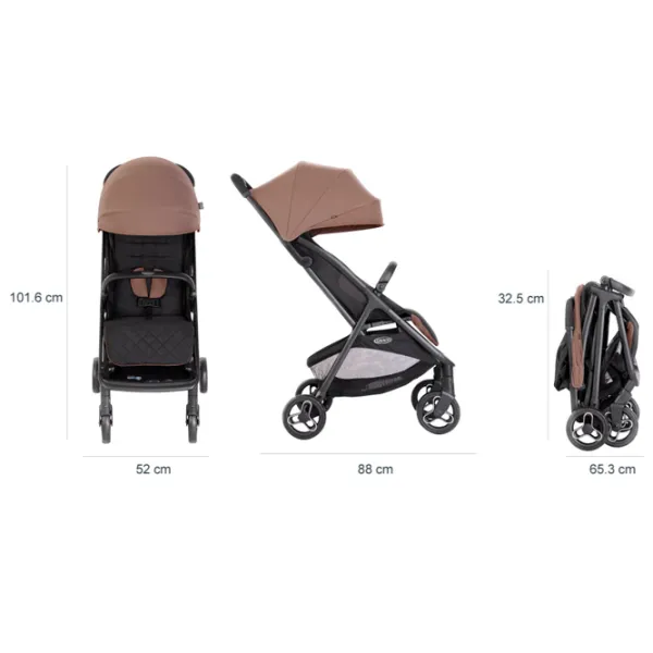 Cărucior pentru copil Graco Myavo GS2107AAFSL000/ Brown photo 5