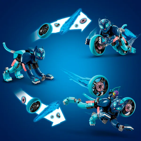 Constructor LEGO Zoey's Cat Motorcycle Motocicletă/ Multicolor photo 10