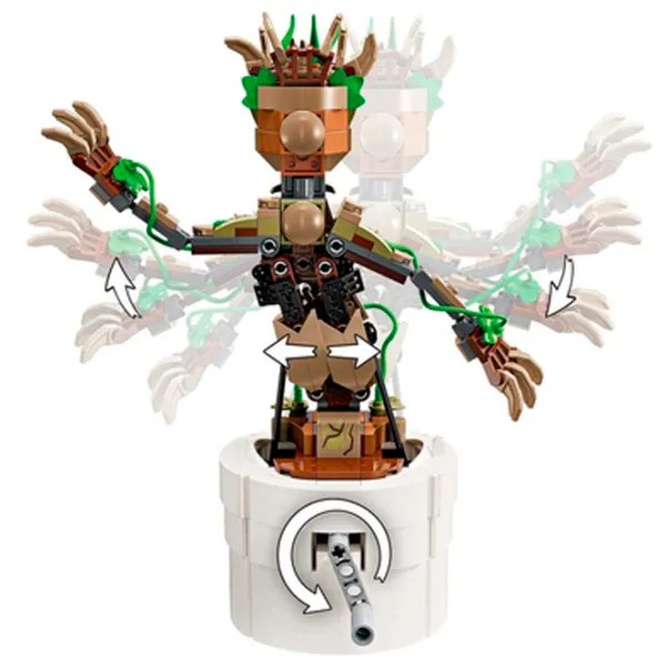 Constructor LEGO Dancing Groot Personaj de film/ Brown photo 4