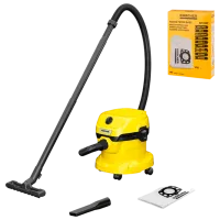 Aspirator industrial KARCHER WD2 Plus V-12/4/18 1.628-000.01 + Filtru 2.863-314.0  / Yellow