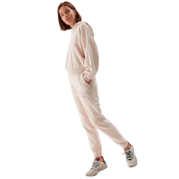 Pantaloni sportivi pentru femei 4F 4faw23ttrof472 M/ Beige photo 2