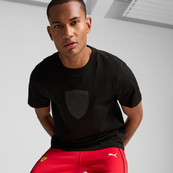 Футболка для мужчин Puma Ferrari Race Graphic Tee 100% хлопок/ Black photo 3