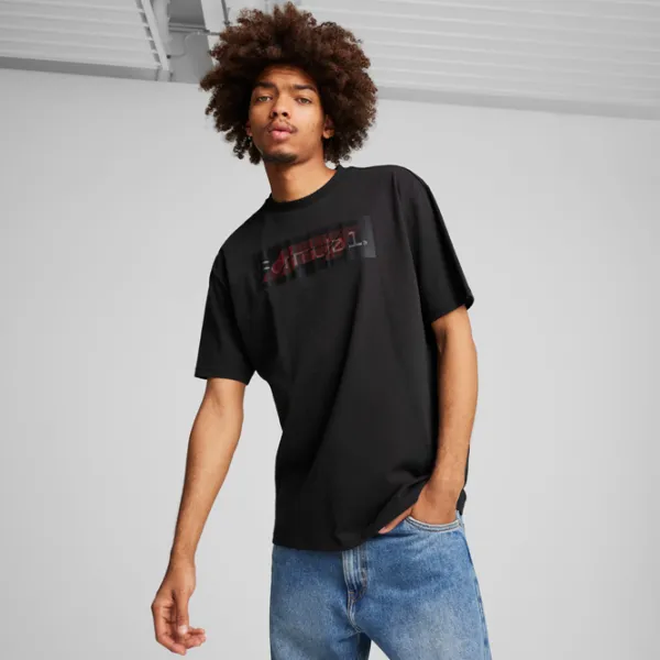 Футболка для мужчин Puma F1 Graphic Logo Tee 100% хлопок/ Black photo 3