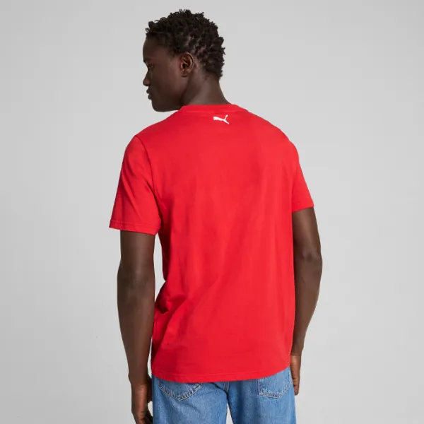 Tricou pentru bărbați Puma Ferrari Race Tonal Big Shield Tee 100% bumbac/ Red photo 4