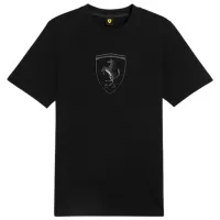 Tricou pentru bărbați Puma Ferrari Race Tonal Big Shield Tee 100% bumbac/ Black