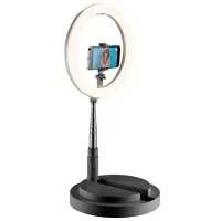 Lampă circulară Cellularline Selfie Ring Foldable Compact 12" Black photo 2