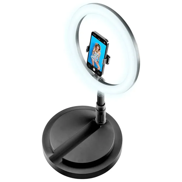 Кольцевая лампа Cellularline Selfie Ring Foldable Compact 12" Black photo 4