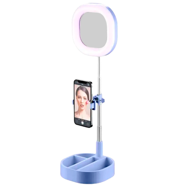 Кольцевая лампа Cellularline Selfie Ring Mirror 152 мм Светло-синий photo 1