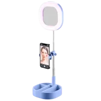 Кольцевая лампа Cellularline Selfie Ring Mirror 152 мм Светло-синий