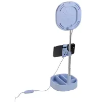 Lampă circulară Cellularline Selfie Ring Mirror 152 mm Light Blue photo 3