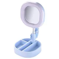 Lampă circulară Cellularline Selfie Ring Mirror 152 mm Light Blue photo 6