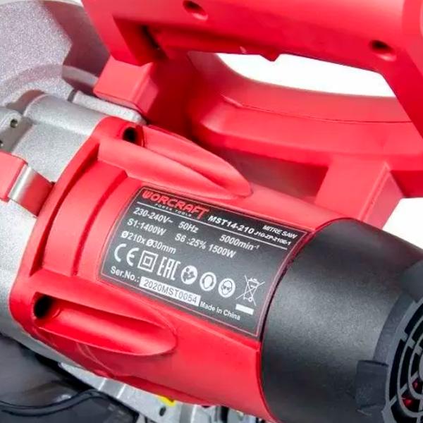 Fierăstrău pentru tăieri înclinate Worcraft MST14-210 210 mm/ Red photo 5