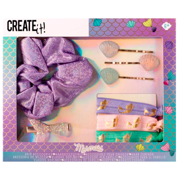 Set de creație Create it Hair Accessories Mermaid 84630A 6+/ Multicolor Pink photo 1
