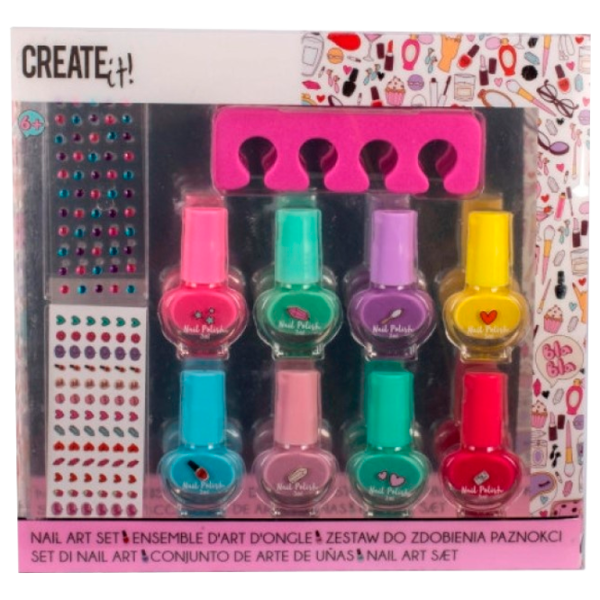 Set de creație Create it Nail Art Set Set pentru decorarea unghiilor 84529 6+/ Multicolor Pink photo 1