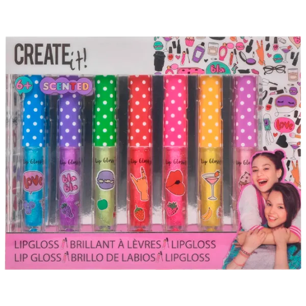 Set de creație Create it Lip Gloss Balsam de buze cu gliter 84144 6+/ Multicolor Multicolor photo 1