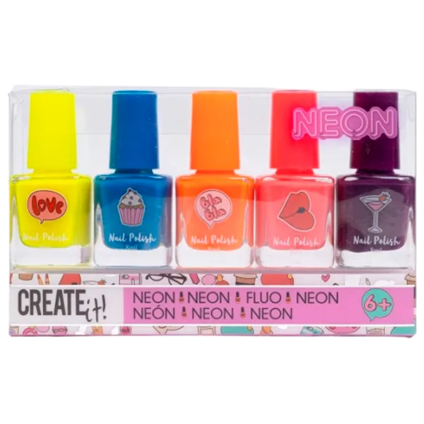 Set de creație Create it Nail Polish Neon 84514 6+/ Multicolor Multicolor photo 1
