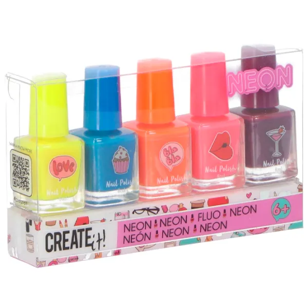 Set de creație Create it Nail Polish Neon 84514 6+/ Multicolor Multicolor photo 3