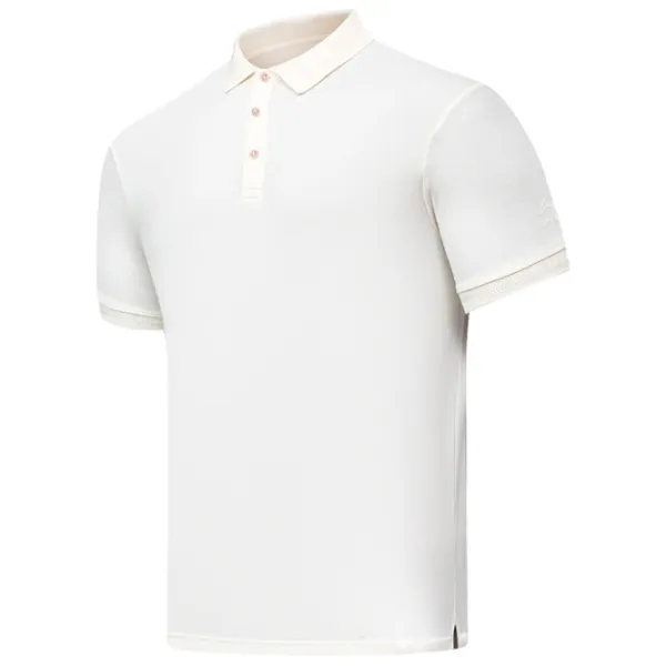 Tricou polo pentru bărbați Li-Ning APLT019-10B Beige photo 2