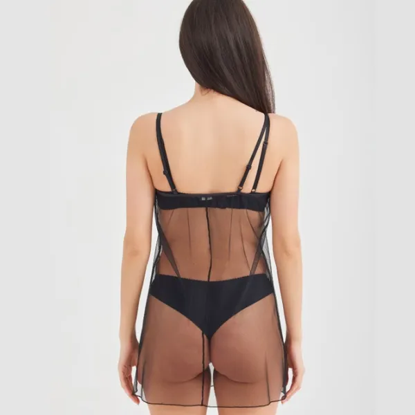 Cămașă de noapte pentru femei Ajure P4202 M / Black photo 2