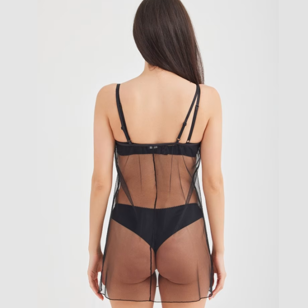 Cămașă de noapte pentru femei Ajure P4202 M / Black photo 2