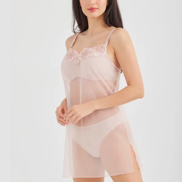 Cămașă de noapte pentru femei Ajure P4202 M/ Powder pink photo 3