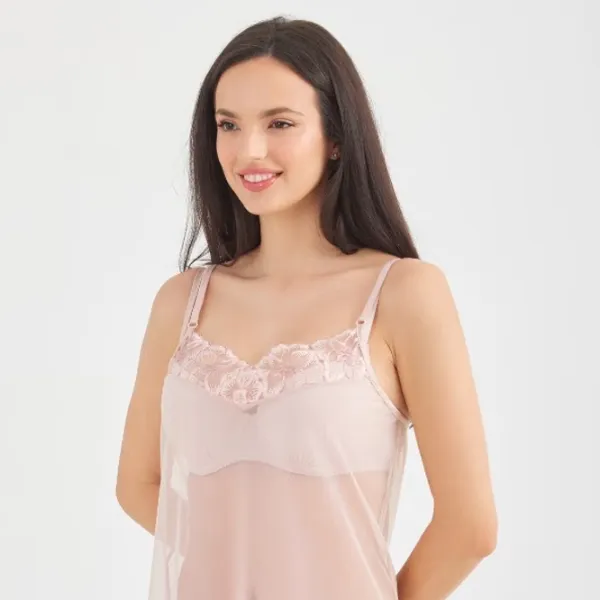 Cămașă de noapte pentru femei Ajure P4202 S/ Powder pink photo 4