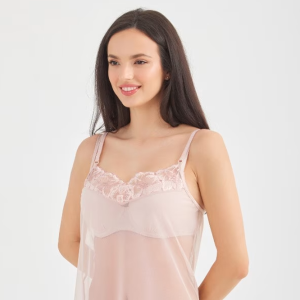Cămașă de noapte pentru femei Ajure P4202 S/ Powder pink photo 4