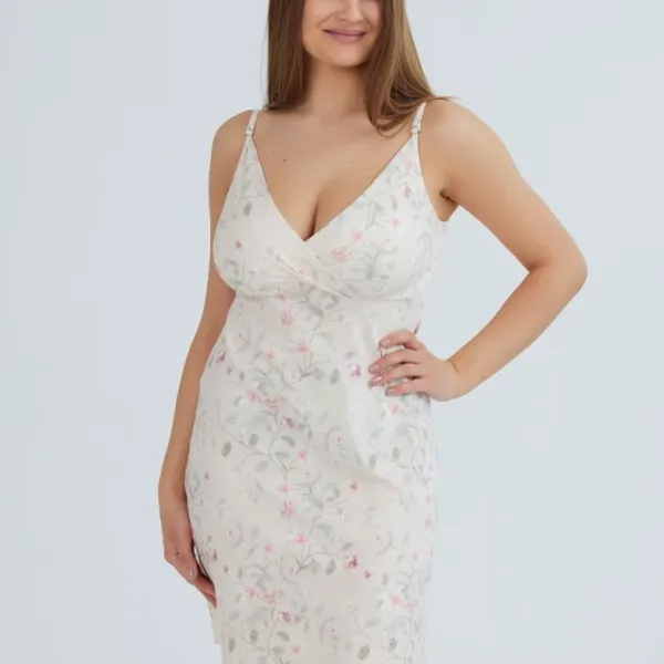 Cămașă de noapte pentru femei Ajure V4192 M/ Beige photo 3