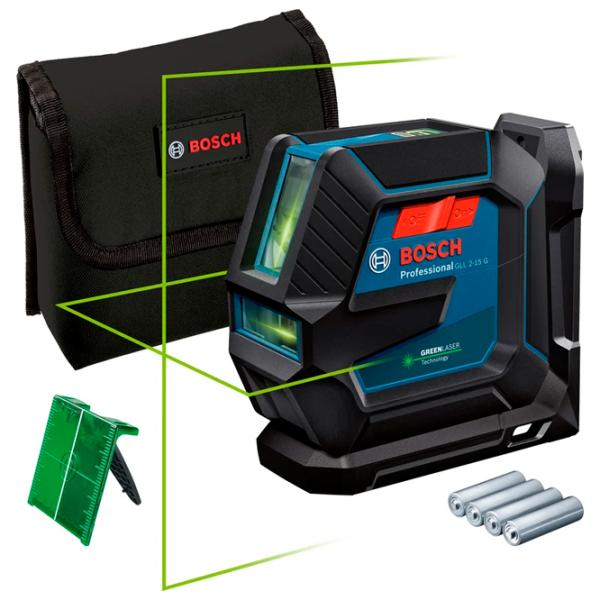 Лазерный нивелир Bosch GLL 2-15 G Линейный/ Аккумулятор photo 2
