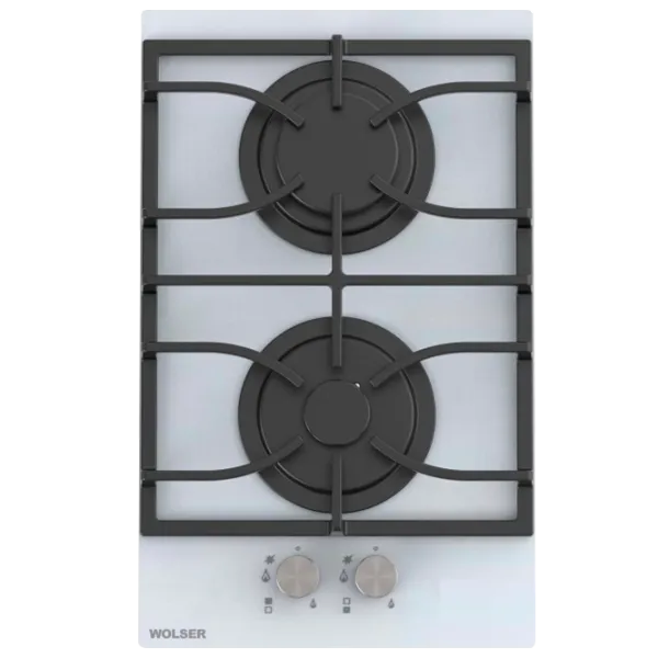 Газовая варочная панель Wolser WL- 6200 GT IC V Закаленное стекло/ White photo 1