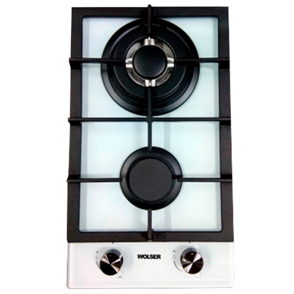Газовая варочная панель Wolser WL-6200 GT IC Закаленное стекло/ White photo 1
