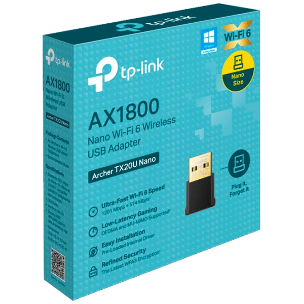 Adaptor de rețea TP-Link Archer TX20U Nano Black photo 2