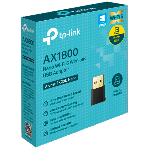 Adaptor de rețea TP-Link Archer TX20U Nano Black photo 2