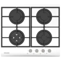Plită încorporabilă pe gaz Wolser WL- 6400 GBN V Sticlă călită/ White
