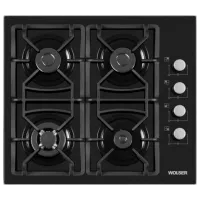 Газовая варочная панель Wolser WL-F 6401 GT IC FFD Закаленное стекло/ Black
