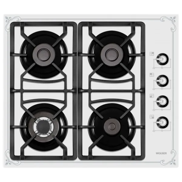 Plită încorporabilă pe gaz Wolser WL-F 6401 GT IC Sticlă călită/ White Rustic photo 1