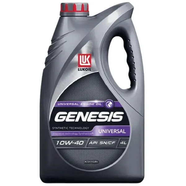 Моторное масло Lukoil GENESIS UNIVERSAL 10W-40 4 л синтетическое photo 1