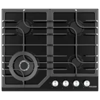 Plită încorporabilă pe gaz Wolser WL-F 6402 GT IC Sticlă călită/ Black